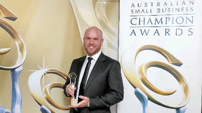 John Pearson accepted the 2015 Australian Small Business Champion Award for the indigenous business category 